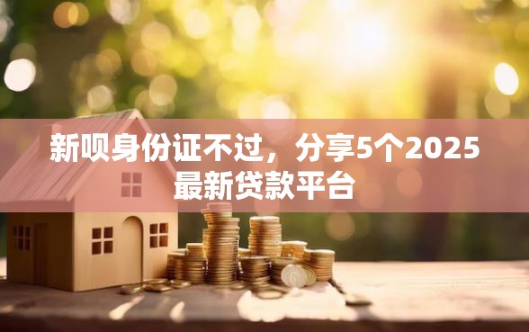 新呗身份证不过，分享5个2025最新贷款平台