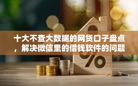 十大不查大数据的网贷口子盘点，解决微信里的借钱软件的问题