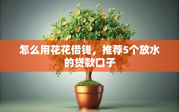 怎么用花花借钱，推荐5个放水的贷款口子