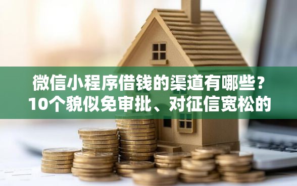 微信小程序借钱的渠道有哪些？10个貌似免审批、对征信宽松的网贷口子合集