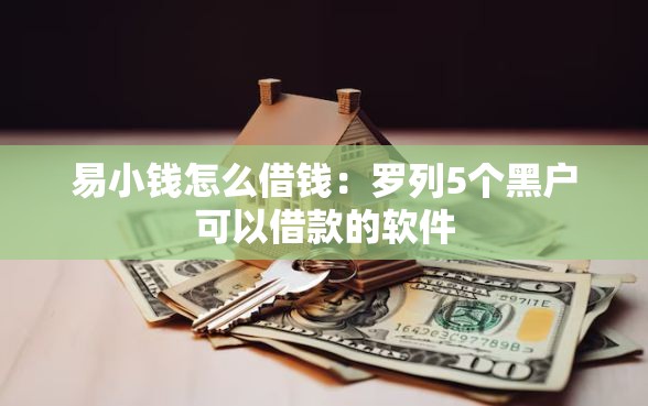 易小钱怎么借钱：罗列5个黑户可以借款的软件