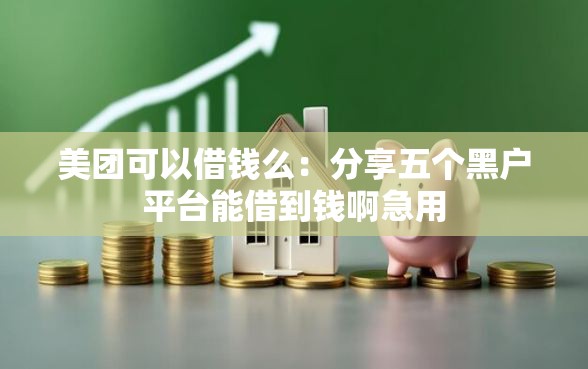 美团可以借钱么：分享五个黑户平台能借到钱啊急用