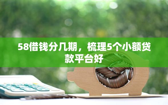 58借钱分几期，梳理5个小额贷款平台好
