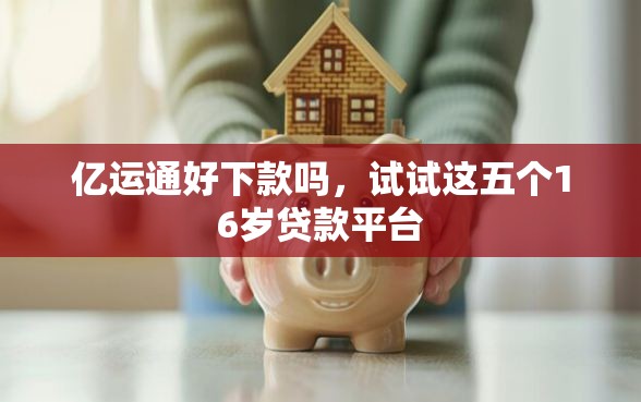 亿运通好下款吗，试试这五个16岁贷款平台