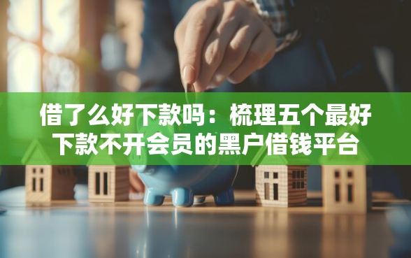 借了么好下款吗：梳理五个最好下款不开会员的黑户借钱平台