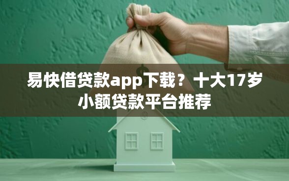 易快借贷款app下载？十大17岁小额贷款平台推荐