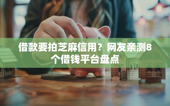 借款要拍芝麻信用？网友亲测8个借钱平台盘点