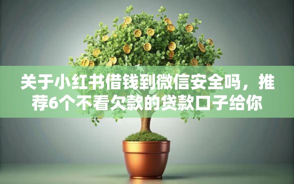 关于小红书借钱到微信安全吗，推荐6个不看欠款的贷款口子给你