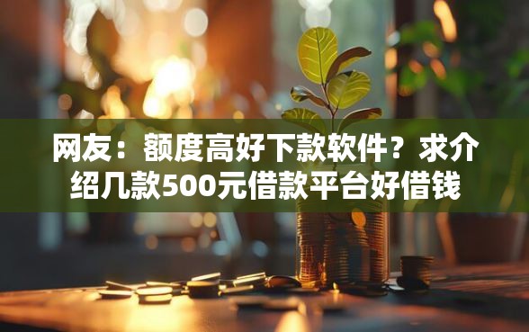 网友：额度高好下款软件？求介绍几款500元借款平台好借钱