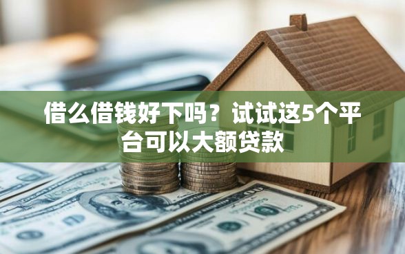 借么借钱好下吗？试试这5个平台可以大额贷款