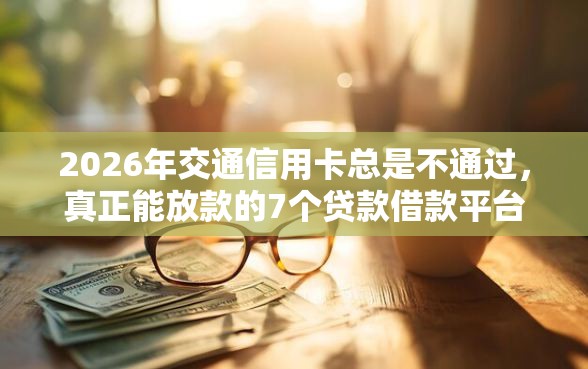 2026年交通信用卡总是不通过，真正能放款的7个贷款借款平台靠谱推荐