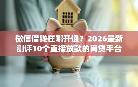微信借钱在哪开通？2026最新测评10个直接放款的网贷平台