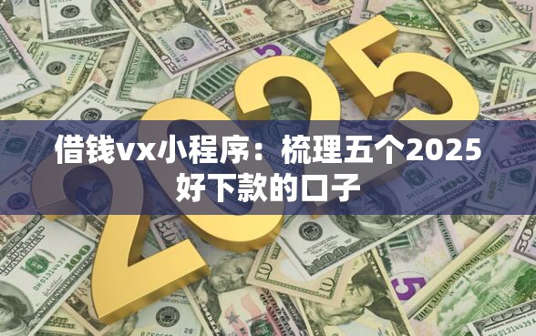 借钱vx小程序：梳理五个2025好下款的口子