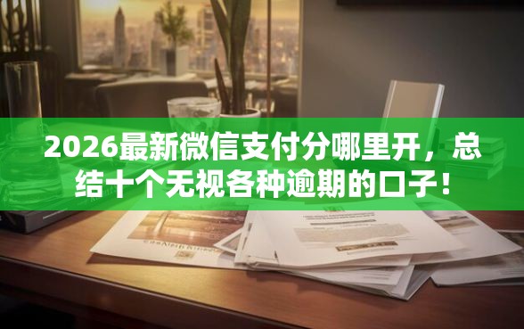 2026最新微信支付分哪里开，总结十个无视各种逾期的口子！