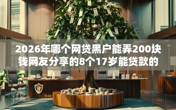 2026年哪个网贷黑户能弄200块钱网友分享的8个17岁能贷款的平台我觉得不错！