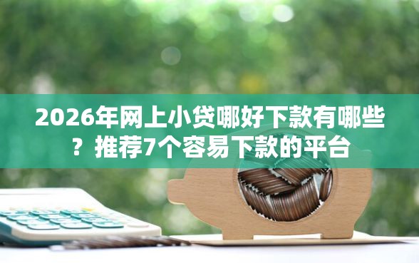 2026年网上小贷哪好下款有哪些？推荐7个容易下款的平台