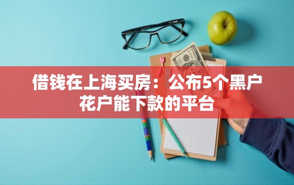 借钱在上海买房：公布5个黑户花户能下款的平台