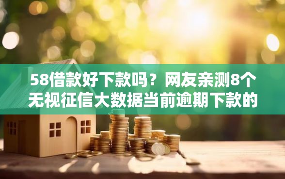58借款好下款吗？网友亲测8个无视征信大数据当前逾期下款的口子盘点
