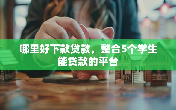 哪里好下款贷款，整合5个学生能贷款的平台