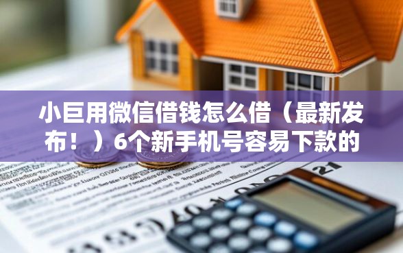 小巨用微信借钱怎么借（最新发布！）6个新手机号容易下款的软件