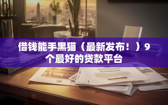 借钱能手黑猫（最新发布！）9个最好的贷款平台