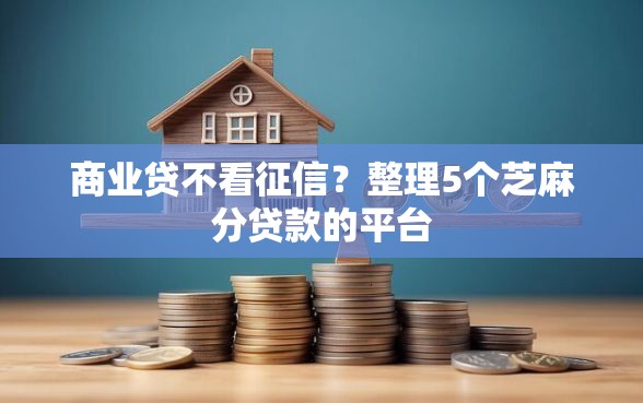 商业贷不看征信？整理5个芝麻分贷款的平台