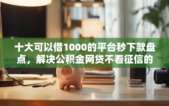 十大可以借1000的平台秒下款盘点，解决公积金网贷不看征信的问题