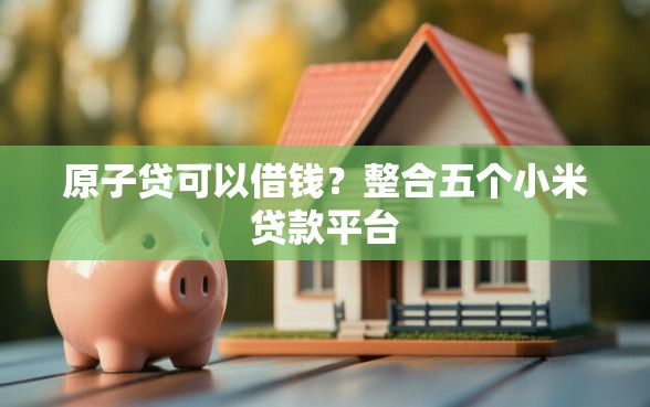 原子贷可以借钱？整合五个小米贷款平台