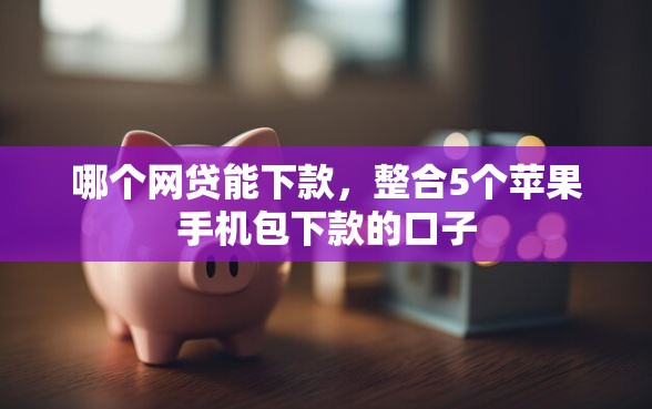 哪个网贷能下款，整合5个苹果手机包下款的口子