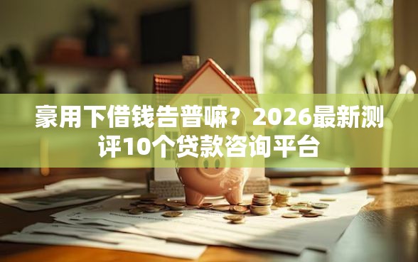 豪用下借钱告普嘛？2026最新测评10个贷款咨询平台