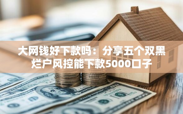 大网钱好下款吗：分享五个双黑烂户风控能下款5000口子