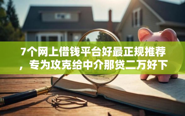7个网上借钱平台好最正规推荐，专为攻克给中介那贷二万好下款吗难题