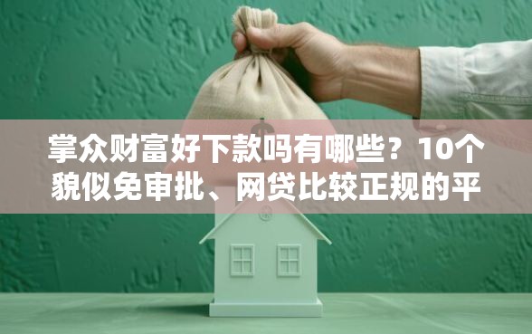 掌众财富好下款吗有哪些？10个貌似免审批、网贷比较正规的平台合集