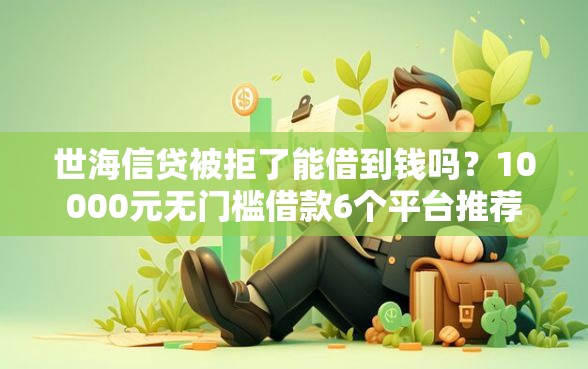 世海信贷被拒了能借到钱吗？10000元无门槛借款6个平台推荐