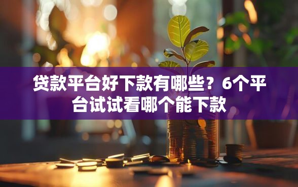 贷款平台好下款有哪些？6个平台试试看哪个能下款
