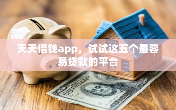 天天借钱app，试试这五个最容易贷款的平台