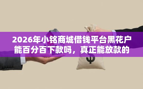 2026年小铭商城借钱平台黑花户能百分百下款吗，真正能放款的8个秒下款的口子不看征信不用信用卡推荐