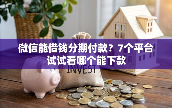 微信能借钱分期付款？7个平台试试看哪个能下款