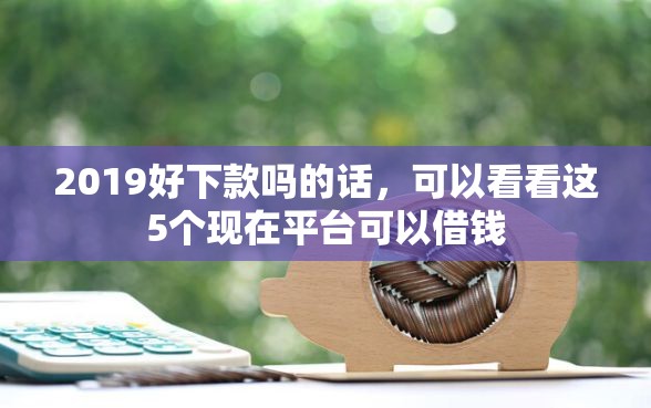 2019好下款吗的话，可以看看这5个现在平台可以借钱