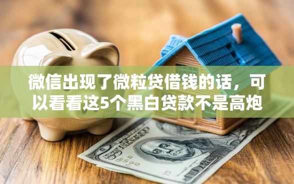 微信出现了微粒贷借钱的话，可以看看这5个黑白贷款不是高炮的平台
