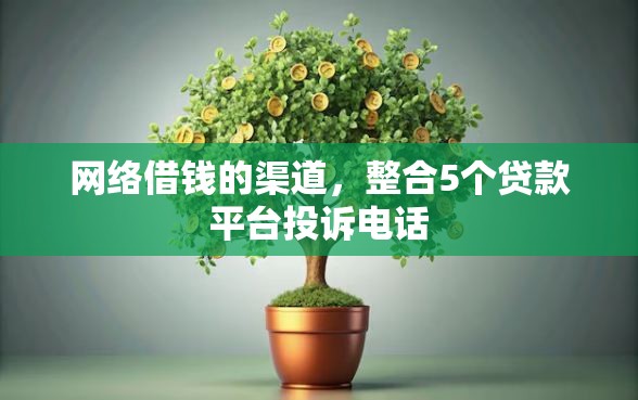 网络借钱的渠道，整合5个贷款平台投诉电话