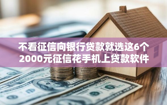 不看征信向银行贷款就选这6个2000元征信花手机上贷款软件