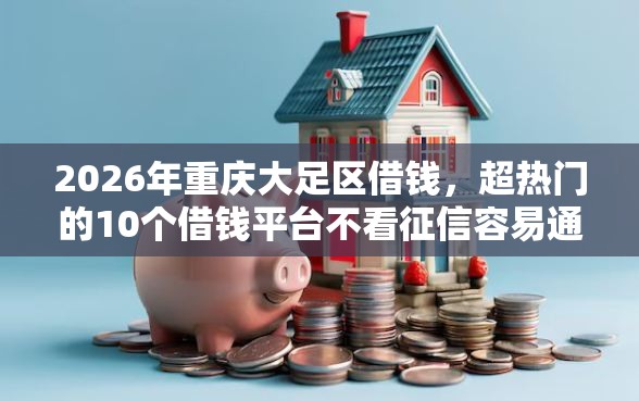 2026年重庆大足区借钱，超热门的10个借钱平台不看征信容易通过的推荐