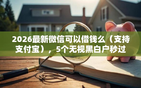 2026最新微信可以借钱么（支持支付宝），5个无视黑白户秒过的网贷无私分享