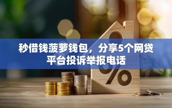 秒借钱菠萝钱包，分享5个网贷平台投诉举报电话