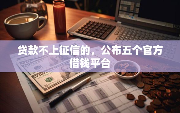 贷款不上征信的，公布五个官方借钱平台