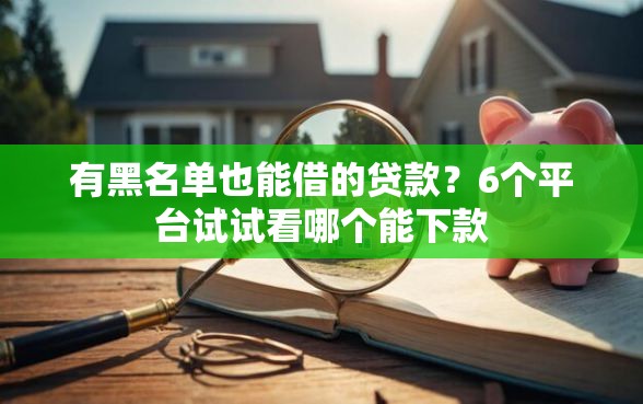 有黑名单也能借的贷款？6个平台试试看哪个能下款
