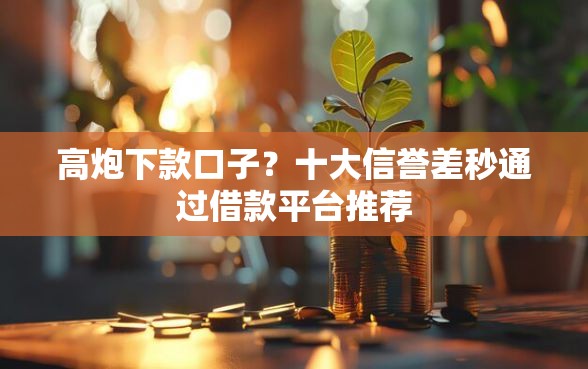 高炮下款口子？十大信誉差秒通过借款平台推荐
