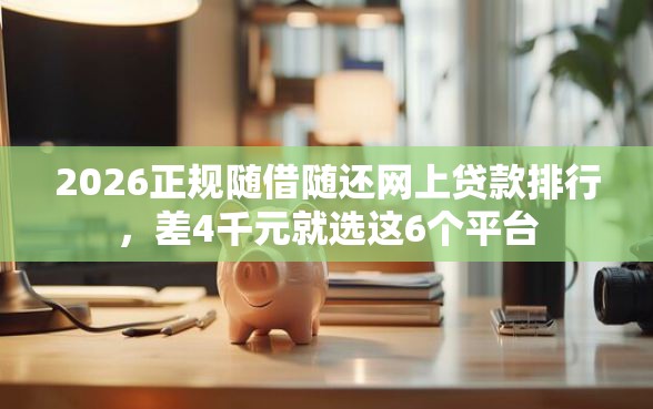 2026正规随借随还网上贷款排行，差4千元就选这6个平台