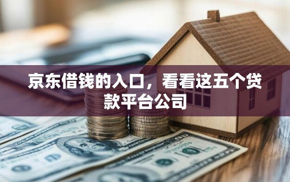 京东借钱的入口，看看这五个贷款平台公司